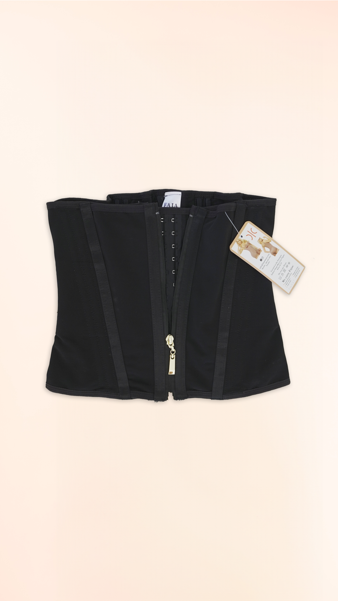 Zipper corset with wires