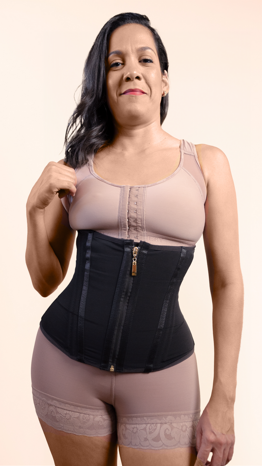 Elastic Zipper corset