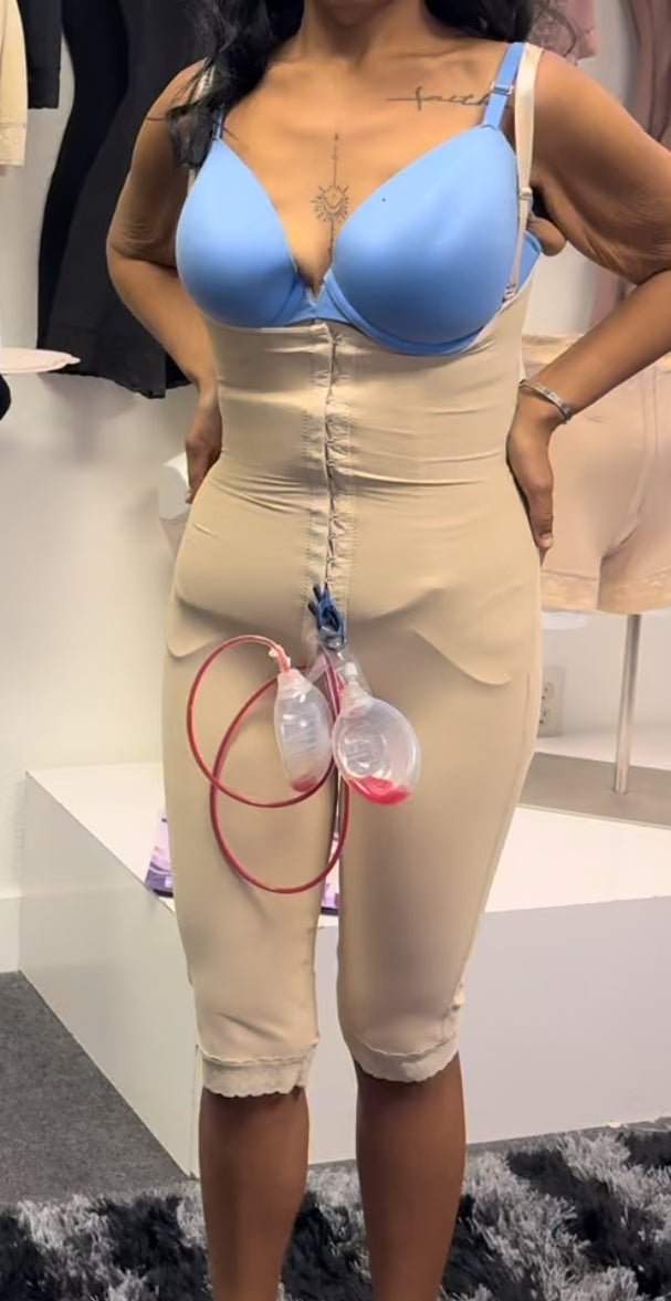 Stage One Light Compression Post-Surgery Faja with long legs.